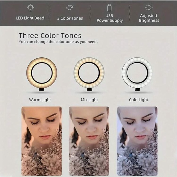 10 Inch Professional Fill Light Set With 360° Rotation & Multifunctional Switch - Picture 4 of 7